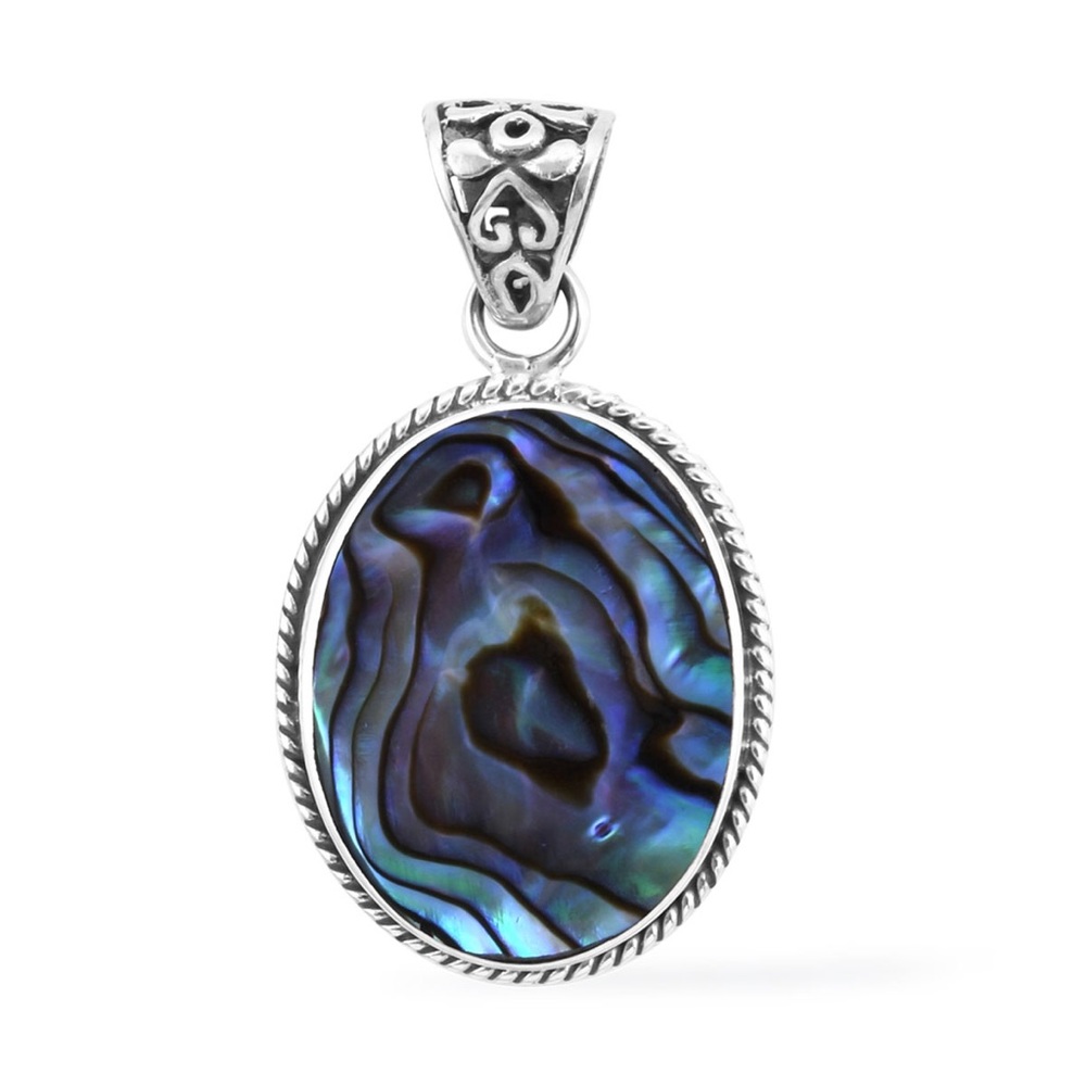 Abalone Shell Pendant in Sterling Silver